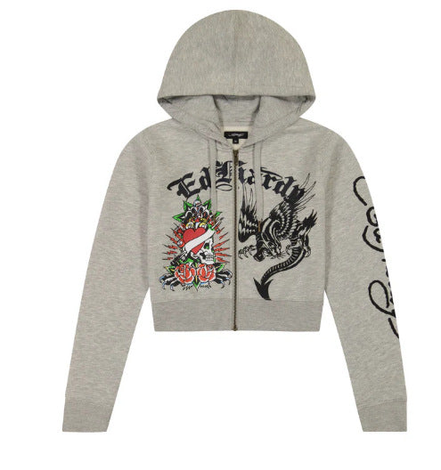 High Street Graffiti Print Pattern Pullover Hoodie 4