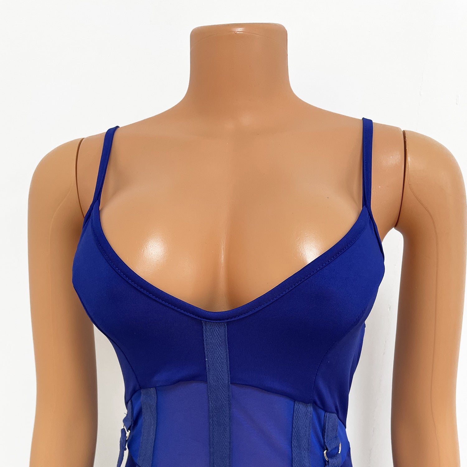 Women Mesh See-Through Sexy Suspender Jumpsuit 36