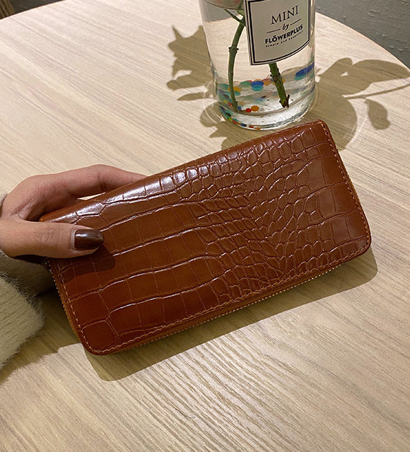 French Pattern Long Zipper Clutch Women's Wallet 13