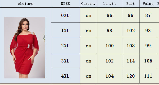 Plus Size Women Sleeve Strap Dress 8