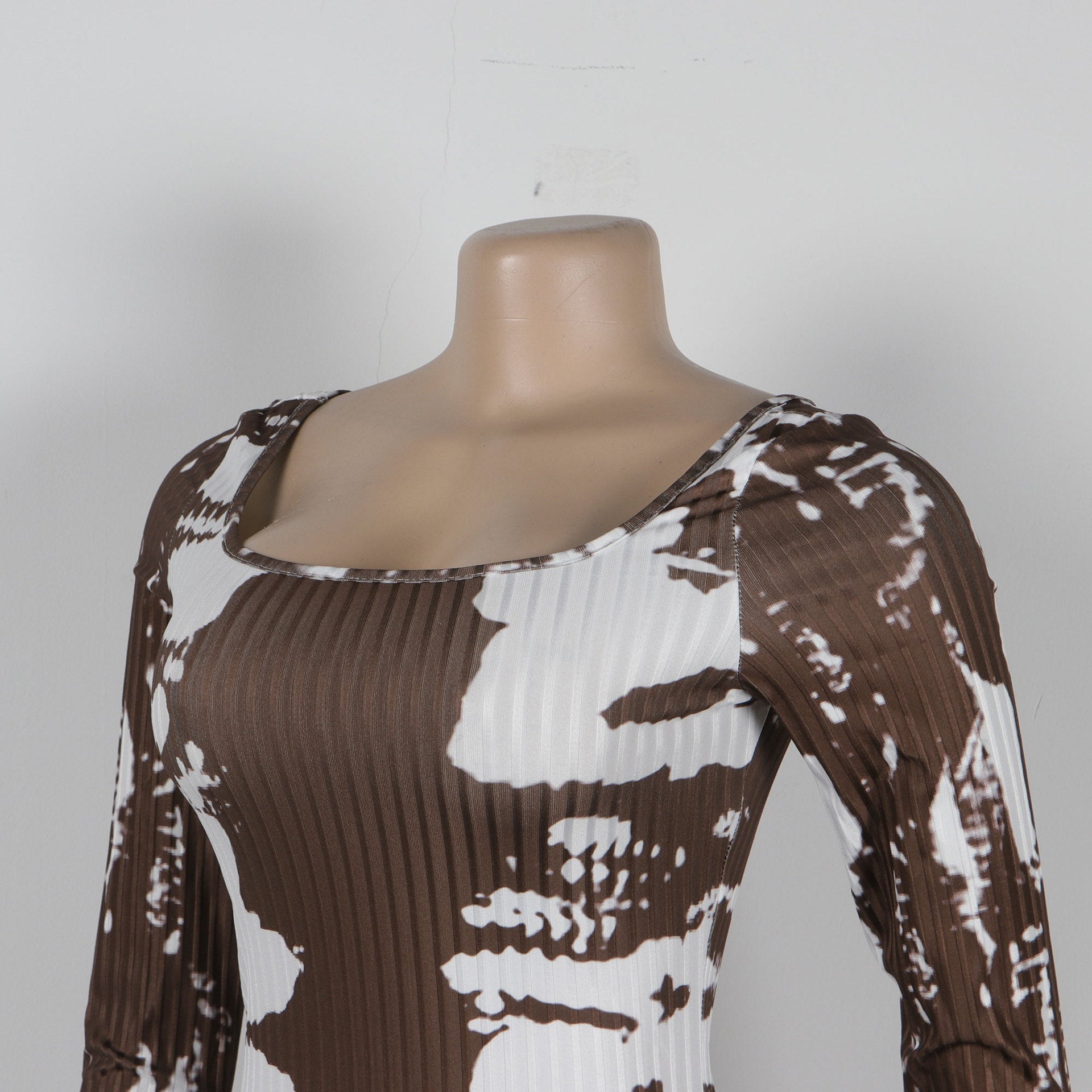 Sexy Printed Back Slit Tight Fitting Bodycon Dress 30