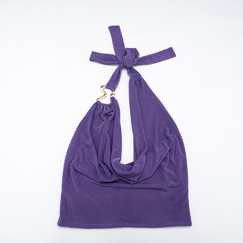 Women Fall Sexy Halter Neck Top and Capri Two-Piece Set 10