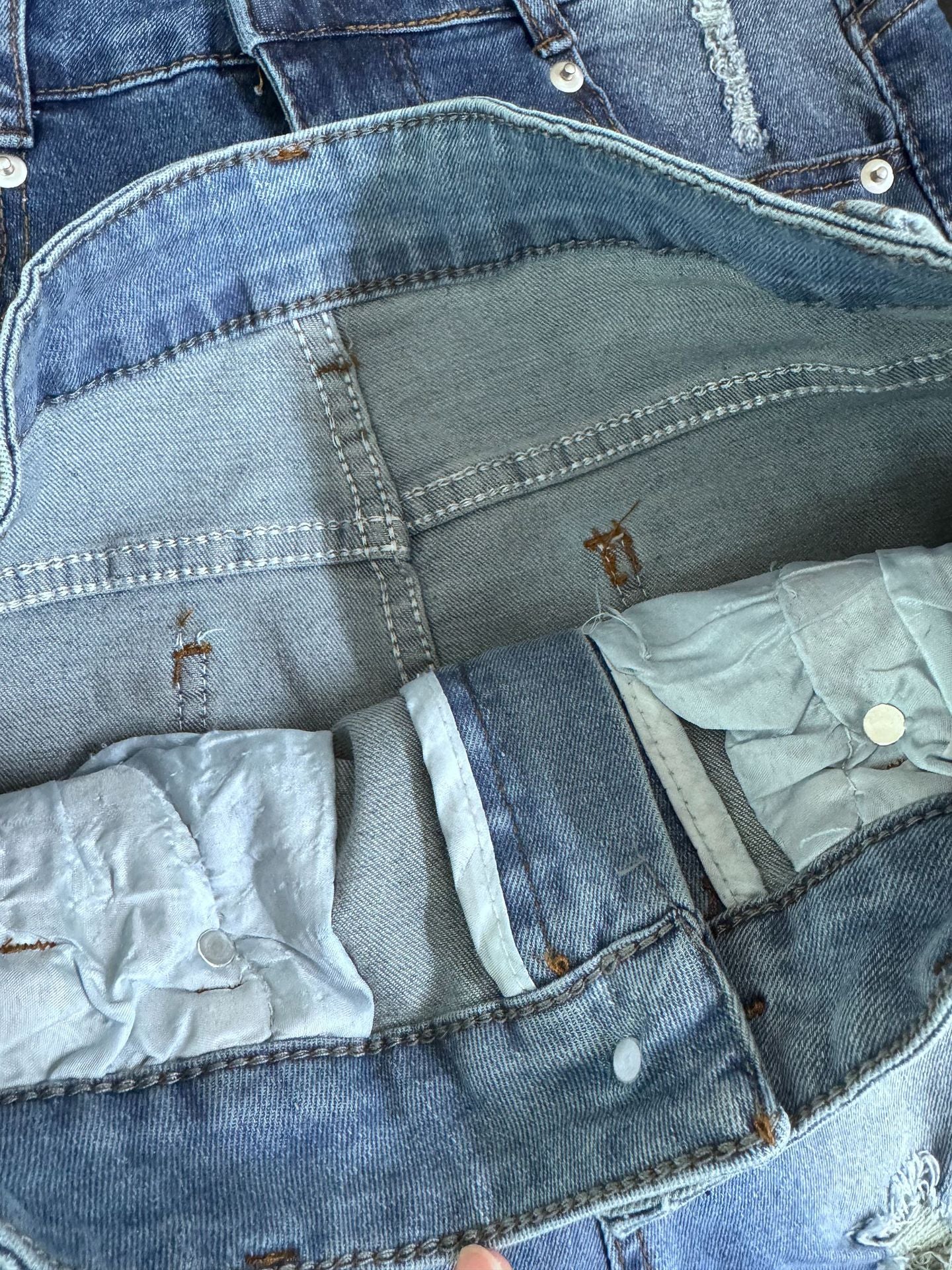 Plus Size Women Sexy Ripped Stretch Denim Shorts 16