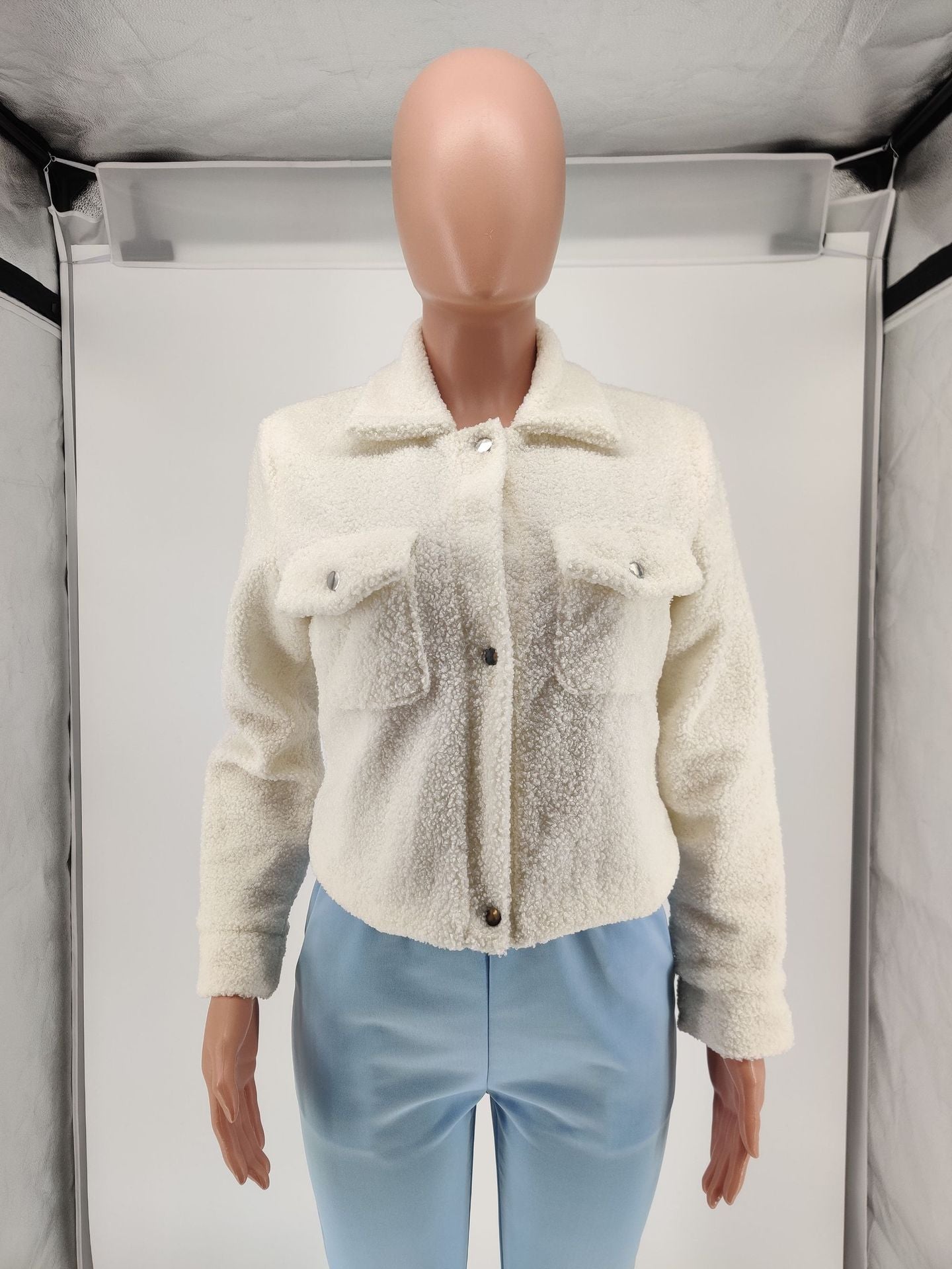 Women's Plush Solid Color Coat 12