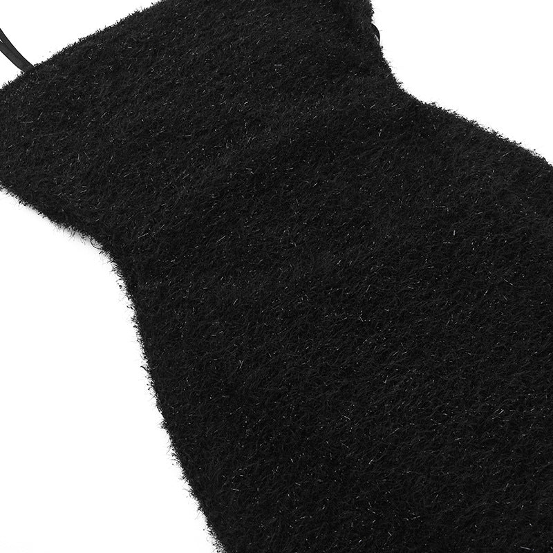 Summer Straps Sexy Low Back Glitter Hollow Long Dress For Women 13