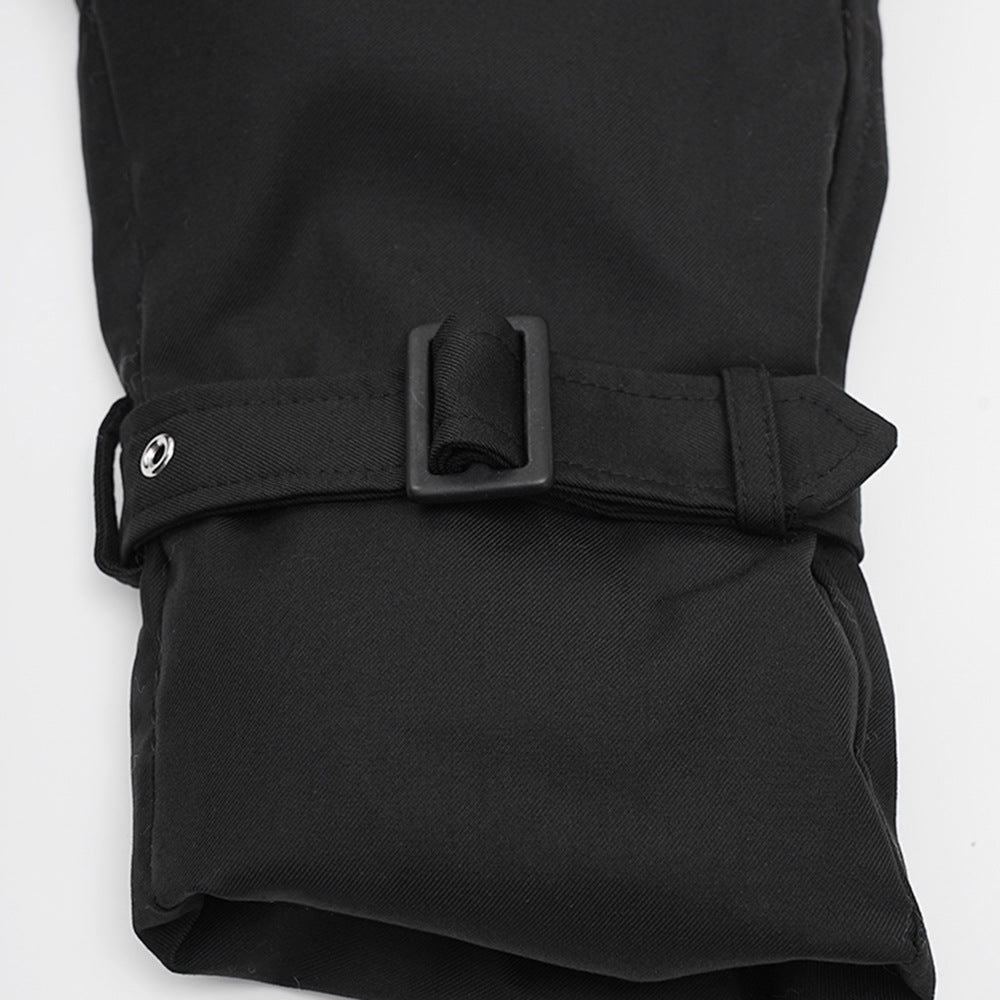 Winter Belt Slim Waist Patchwork Puffy Coat 13