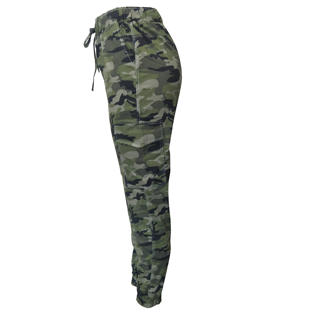 Women's Camouflage Trousers Casual Loose Cargo Pants 10