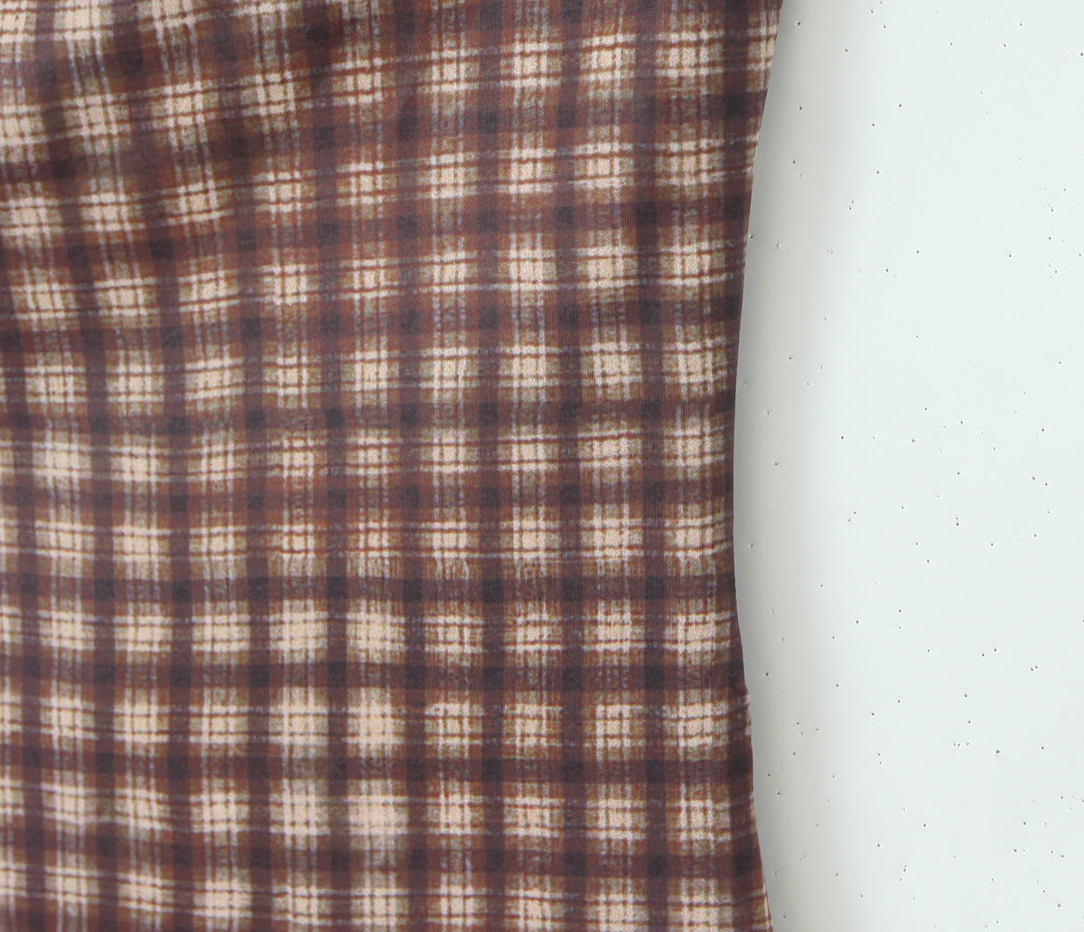 Cami Top and Low-Waist Bodycon Skirt Plaid Lace Patchwork Set 9