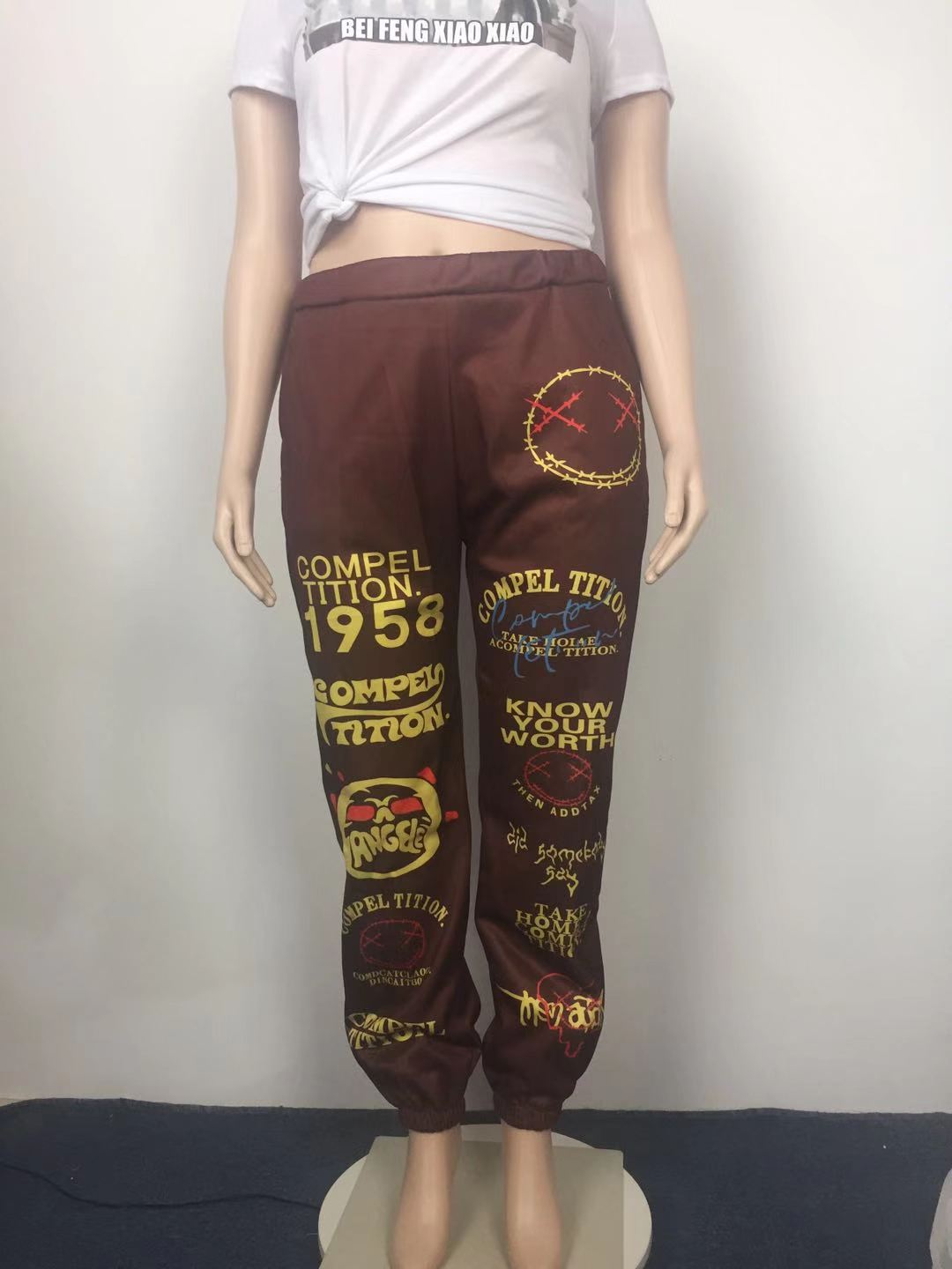 Plus Size Women Elasticized Loose Pants 9