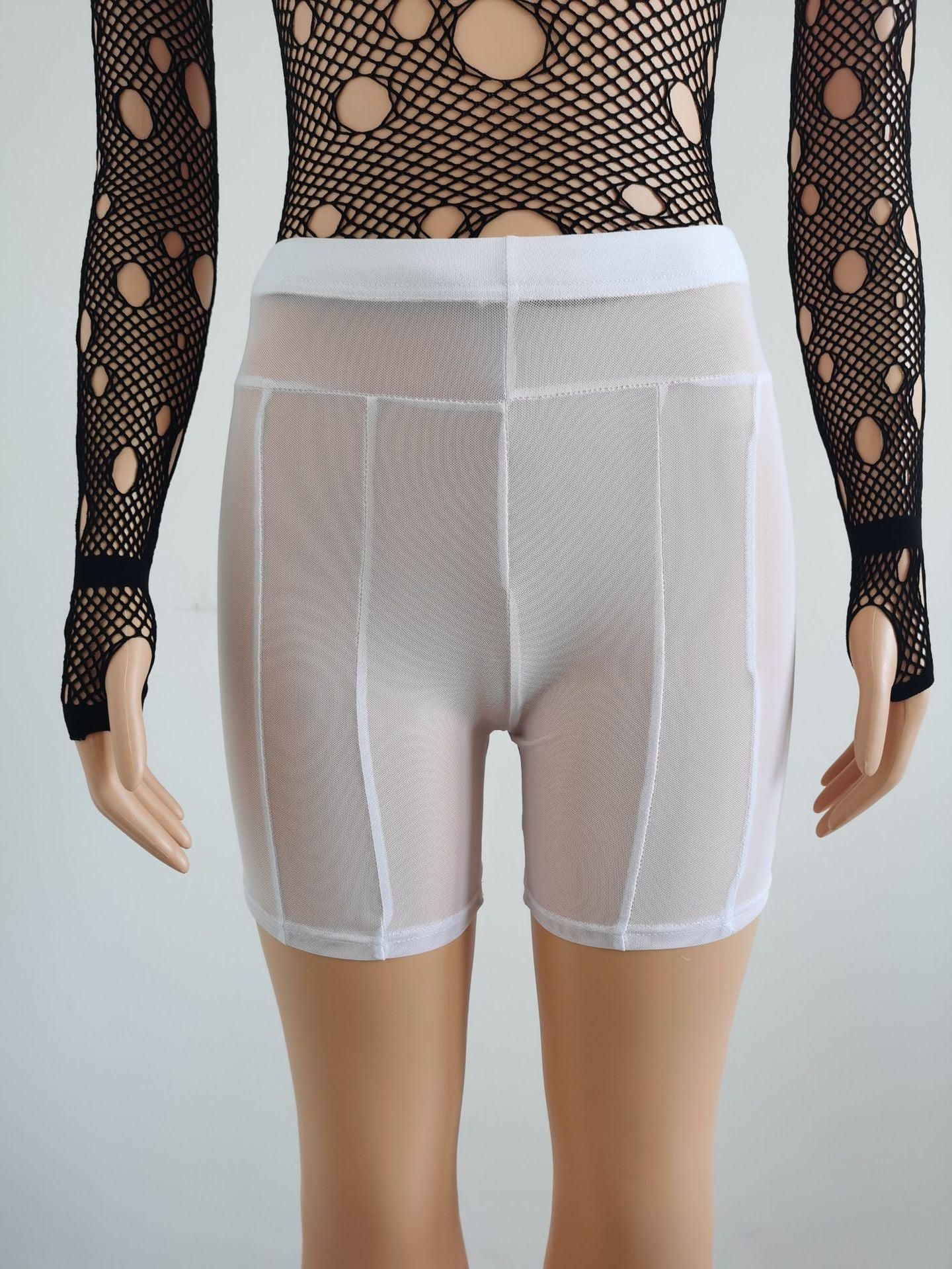 Women Summer Sexy See-Through Mesh Shorts 24