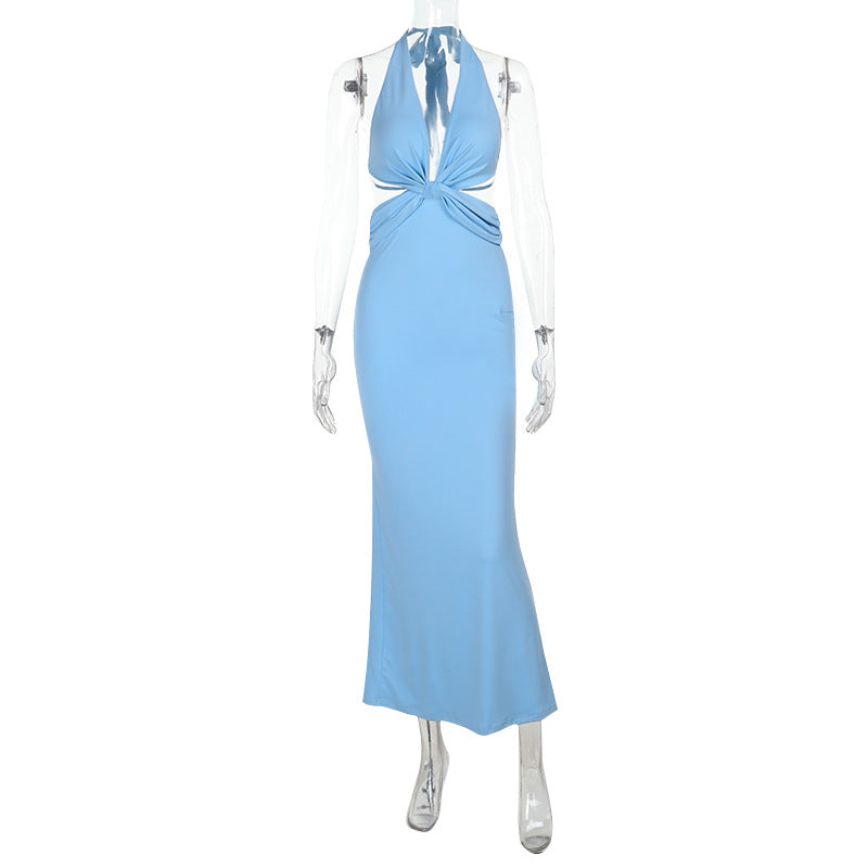 Women Suspender Bodycon Holidays Backless Maxi Dress 15