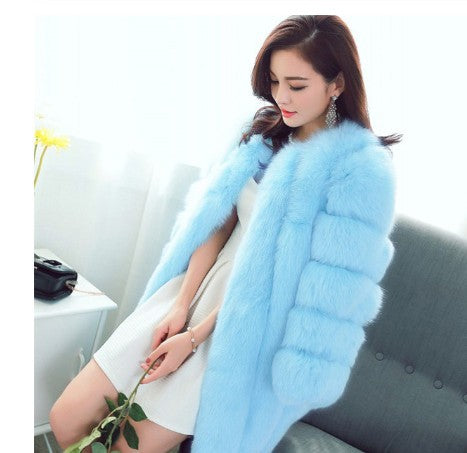 Women's Faux Fur Jacket Autumn And Winter Faux Fur Coat 17