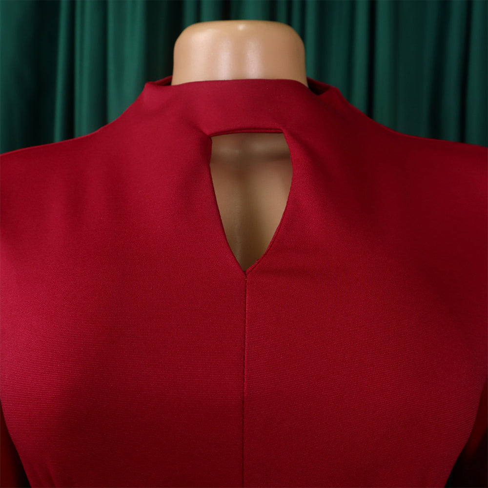 Women's Fashion Chic Pleated African Plus Size Swing Dress 18