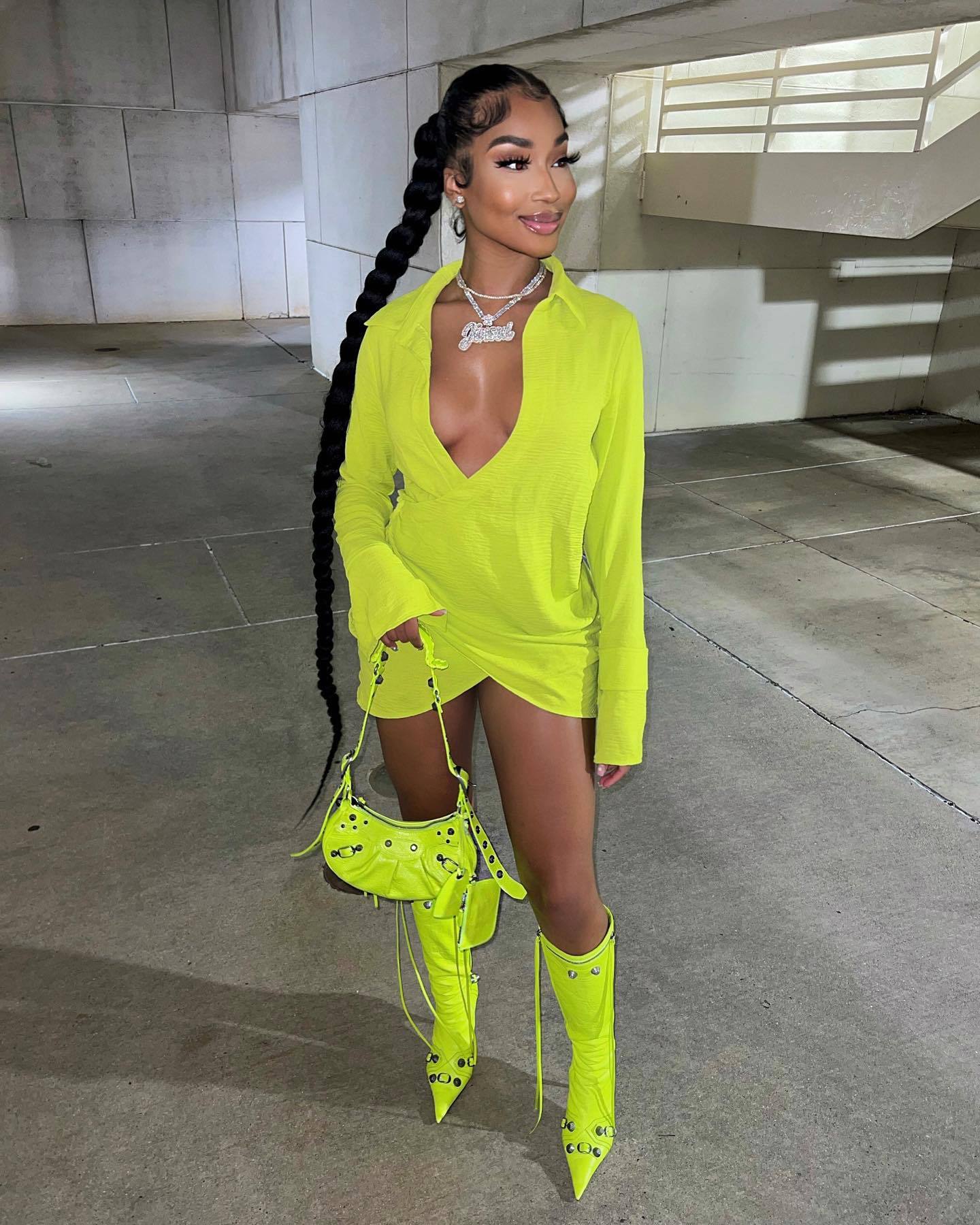 Fall Women Sexy Pleated Crossover Shirt Dress 3