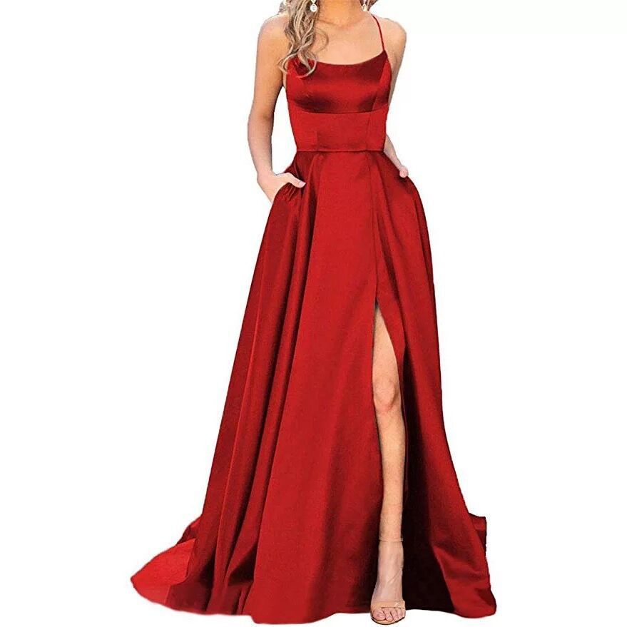 Solid Color Bridesmaid Dresses Long Maxi Dress Slim Fit Off Shoulder Bridesmaid Evening Dress 23