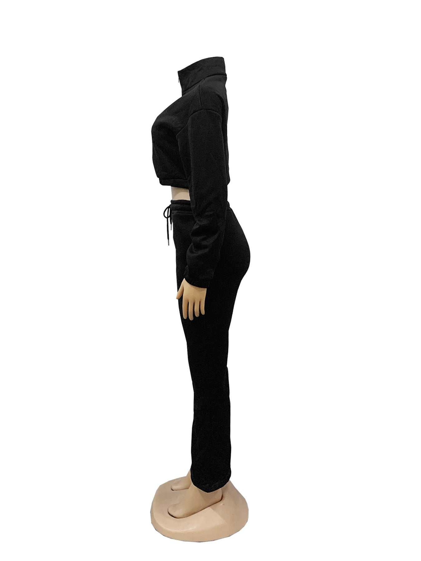 Women Fall and Winter Zipper Hoodies and Pants Sports Two Piece Set 11