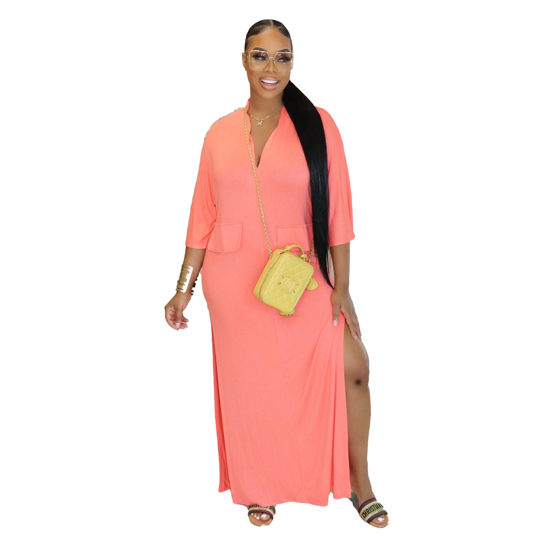 Women Casual V Neck Dress 9