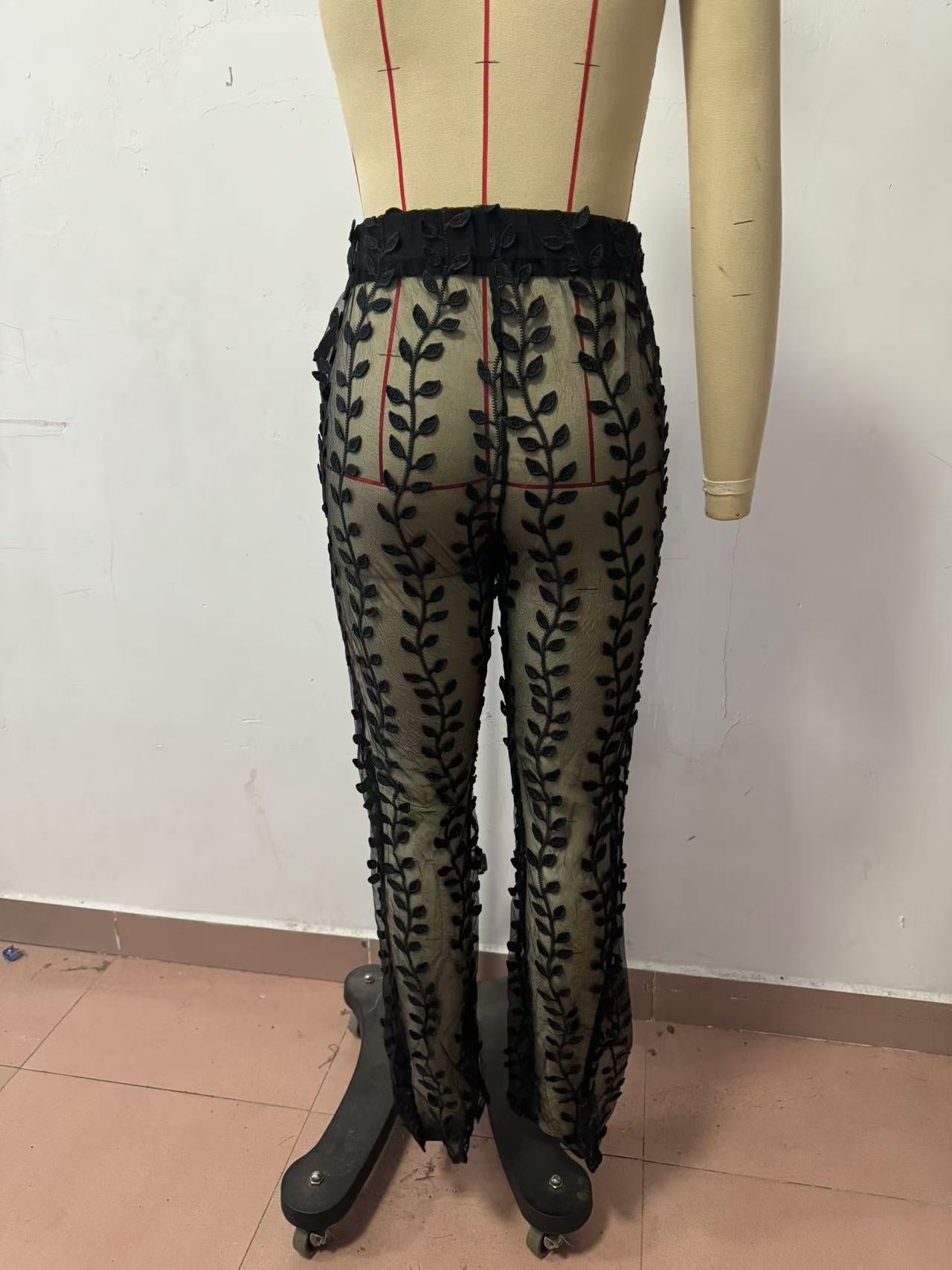 Women autumn and winter Open Waist long sleeve suit and Pants two-piece set 12