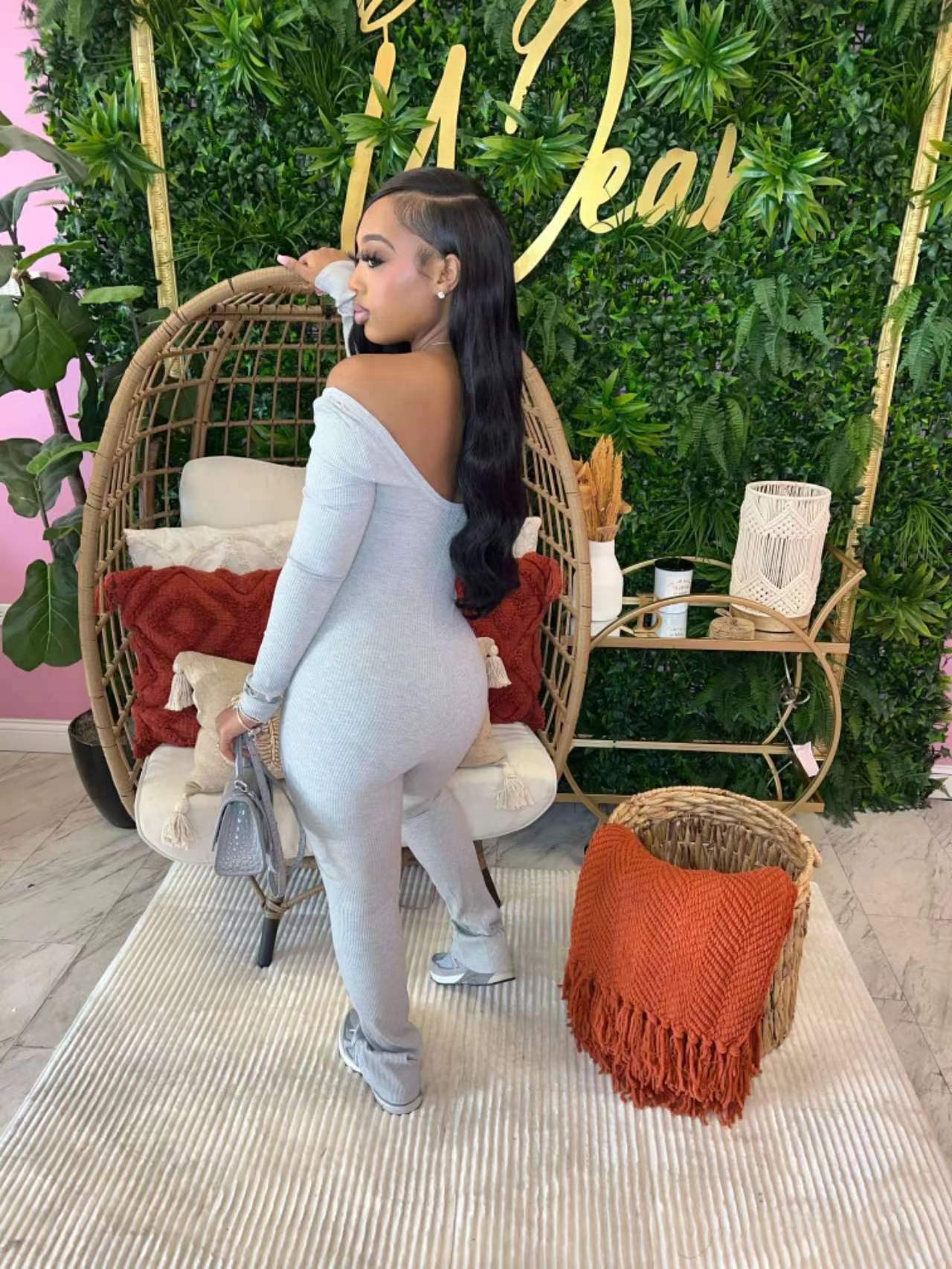 Women Solid Sexy Jumpsuit 5