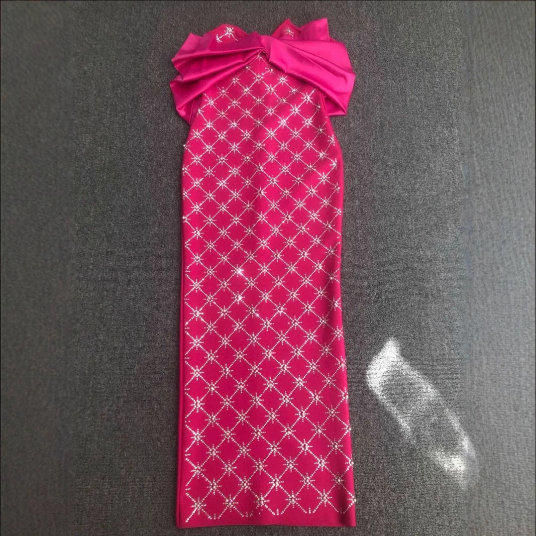 Formal Party bright color pure sexy bandage long dress 4