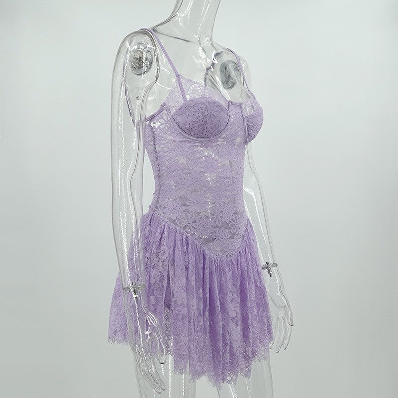 Women's sexy Strap Lace Dress 9