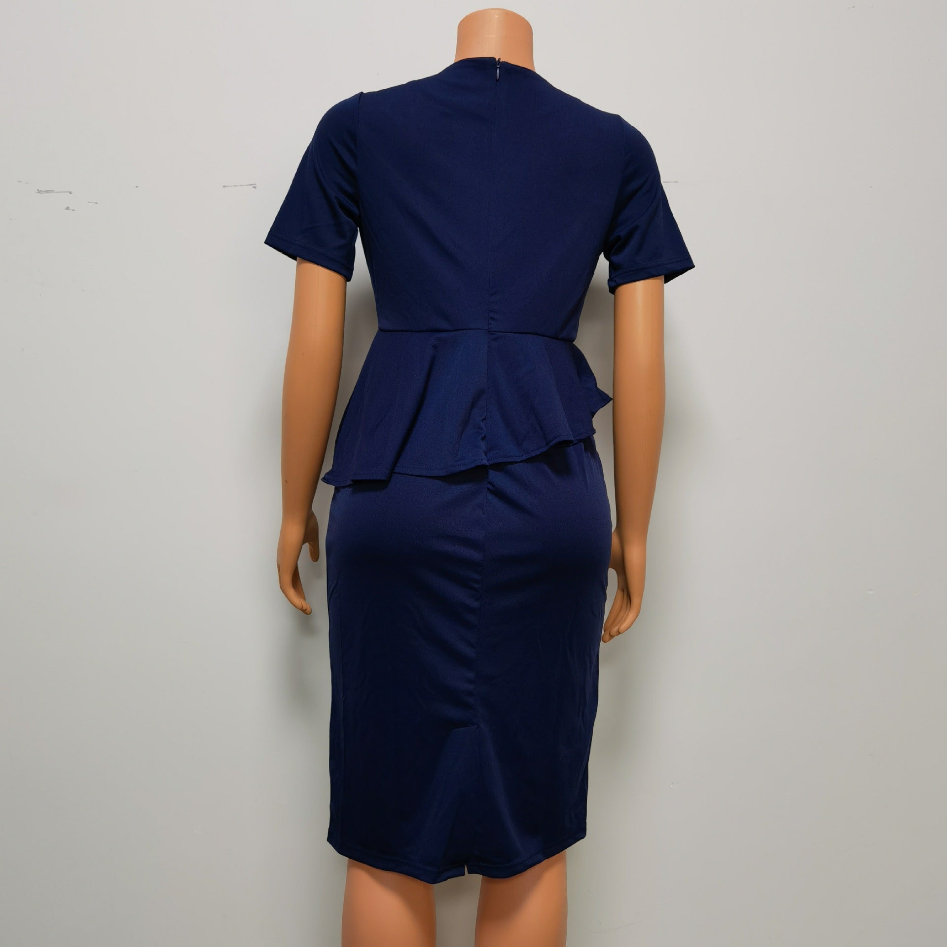 African Women Summer Ruffle Short Sleeve Sexy Bodycon Dress 8