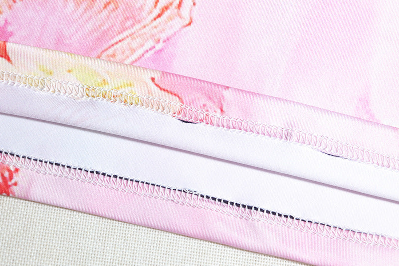 Women Printed Round Neck Long Sleeve Bodycon Maxi Dress 21