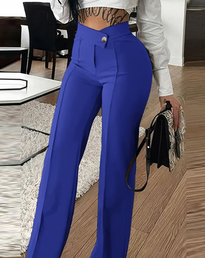 Autumn High Waist Fashion Casual Straight Women's Pants 5