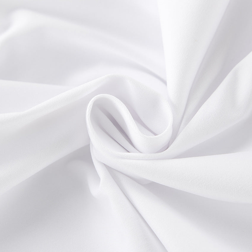 Women Spring and Summer Casual White Sexy Suspender V-Neck Dress 20