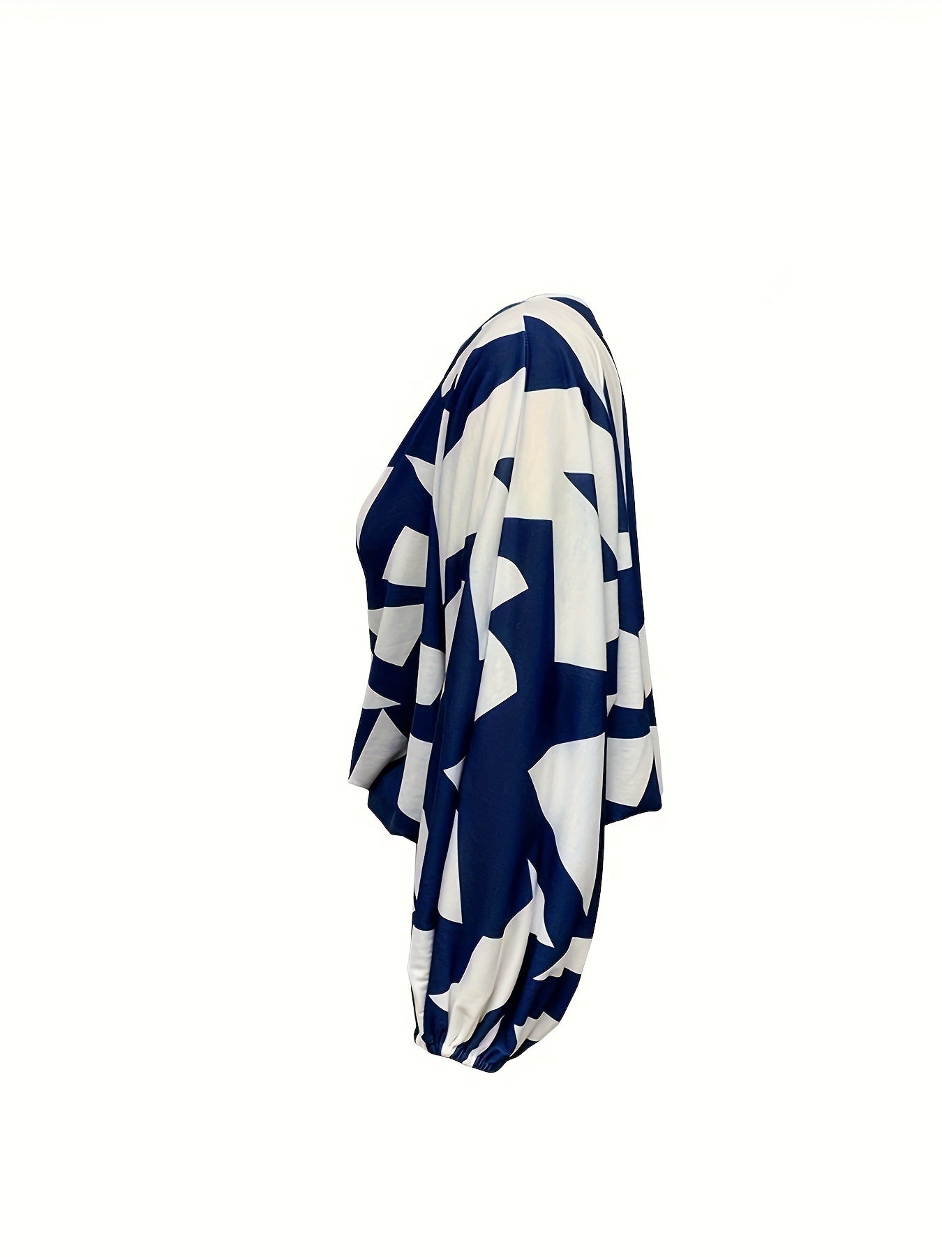 Women's Spring Summer Ladies Fashion Chic Print Loose Slash Shoulder Top 8