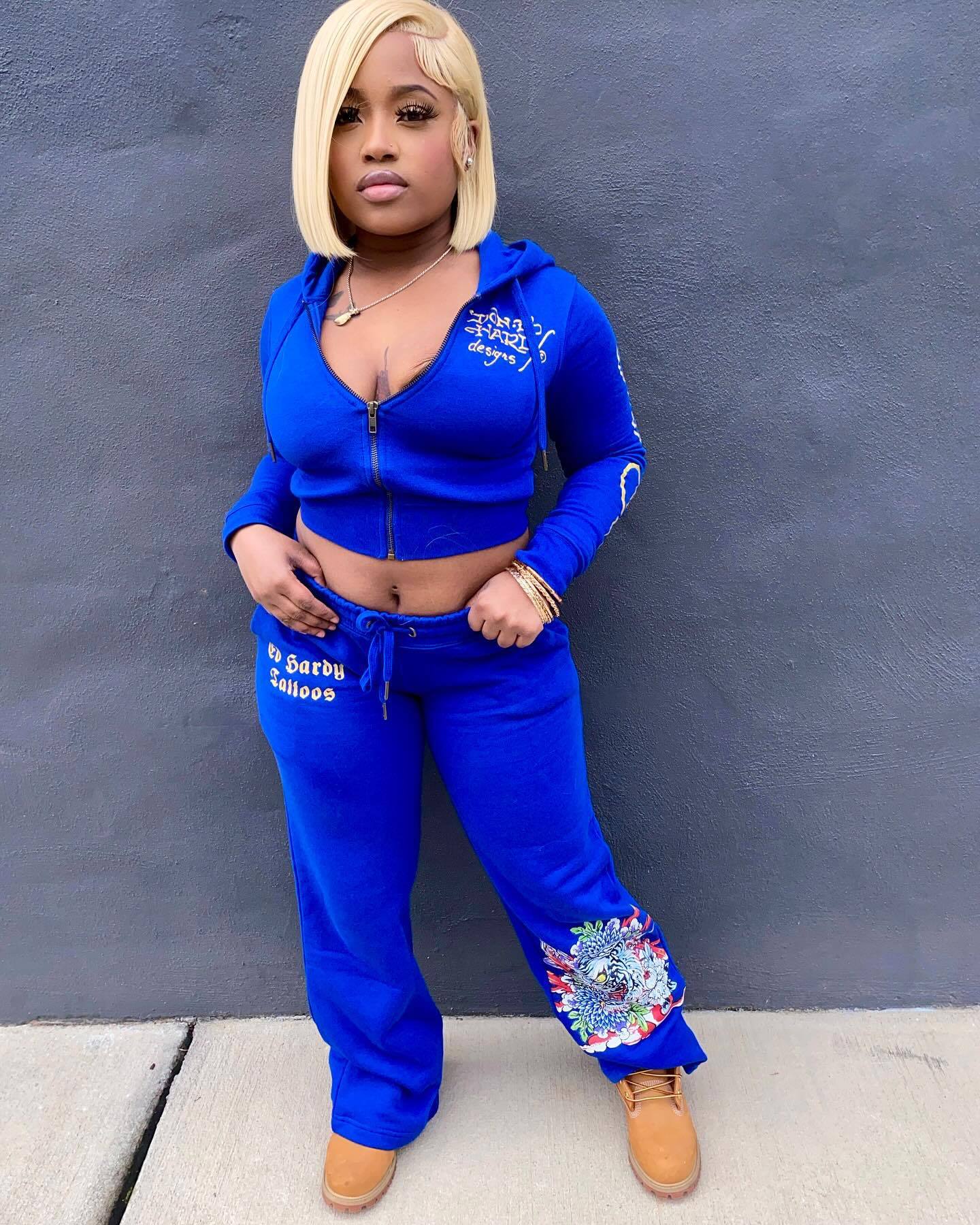 Women printed long-sleeved Top and Pant two-piece set