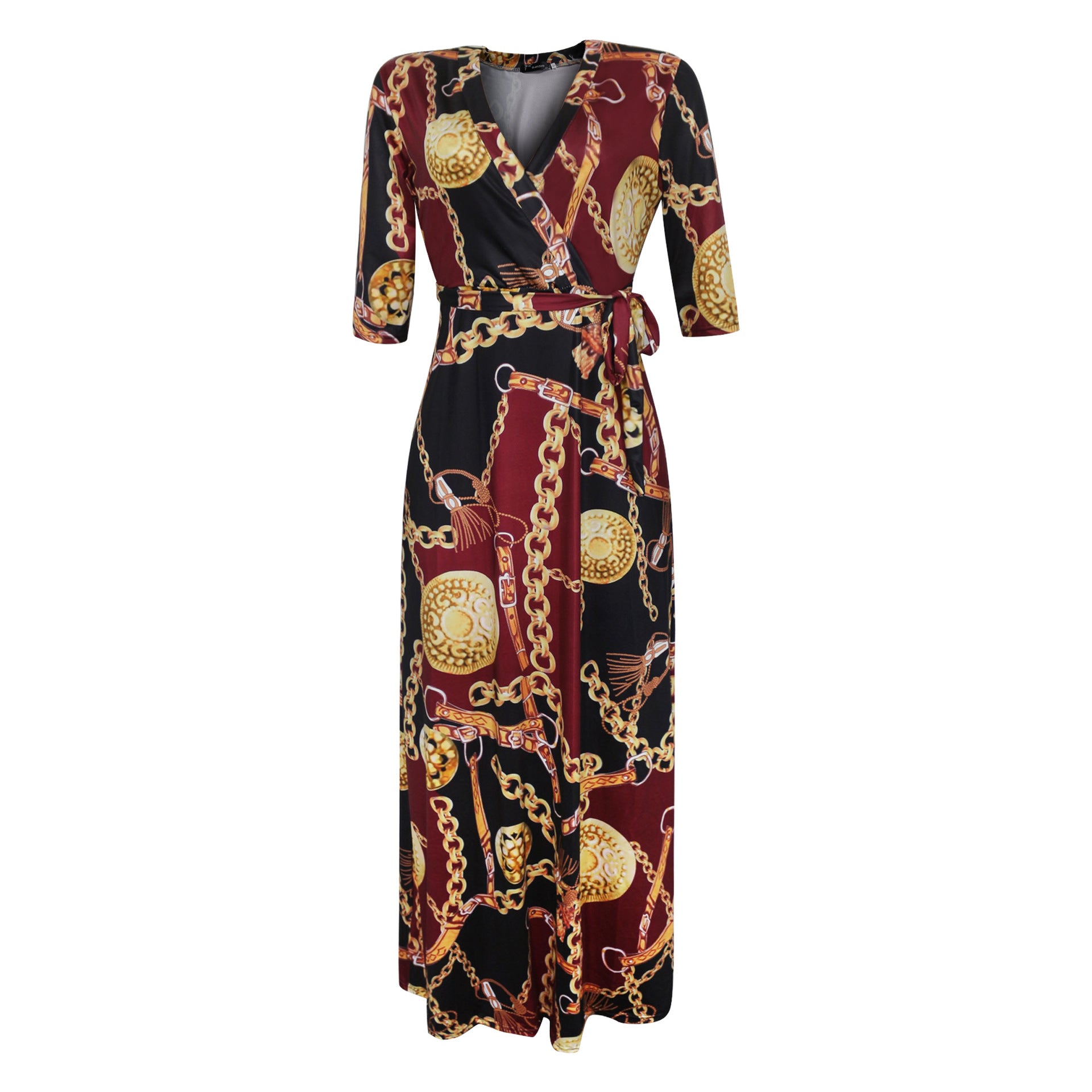 Sexy Fashion Chain Print Fashion Swing Dress 14