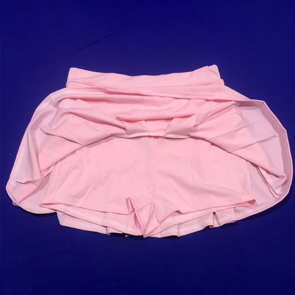 Solid Vest Pleated Skirt Sexy Casual Set 44