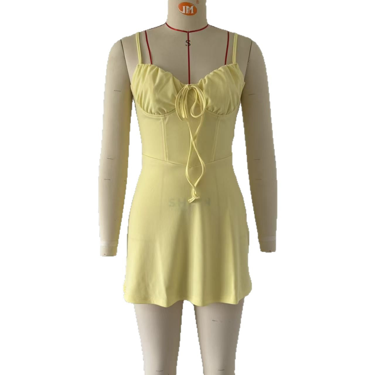 Women's Summer Lace-Up Slim Waist Strap Dress 8