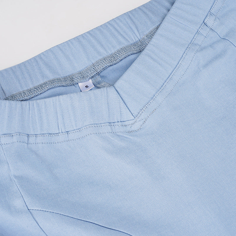 Women Casual Knitting V-Neck Long-Sleeved Zippered Hoodies and Sweatpants Two-Piece Set 28