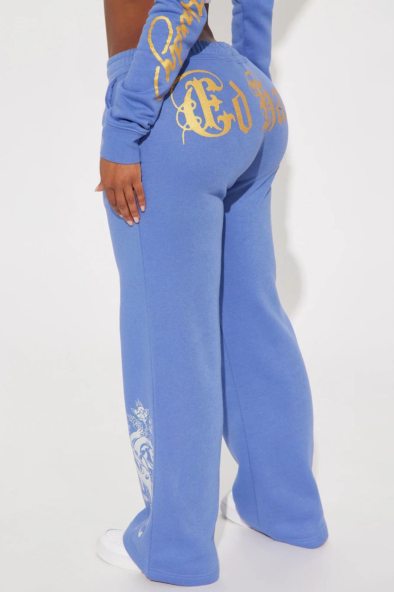 Women's Spring Autumn Print Tracksuit Long Sleeve Hooded Sports Two Piece Pants Set 6