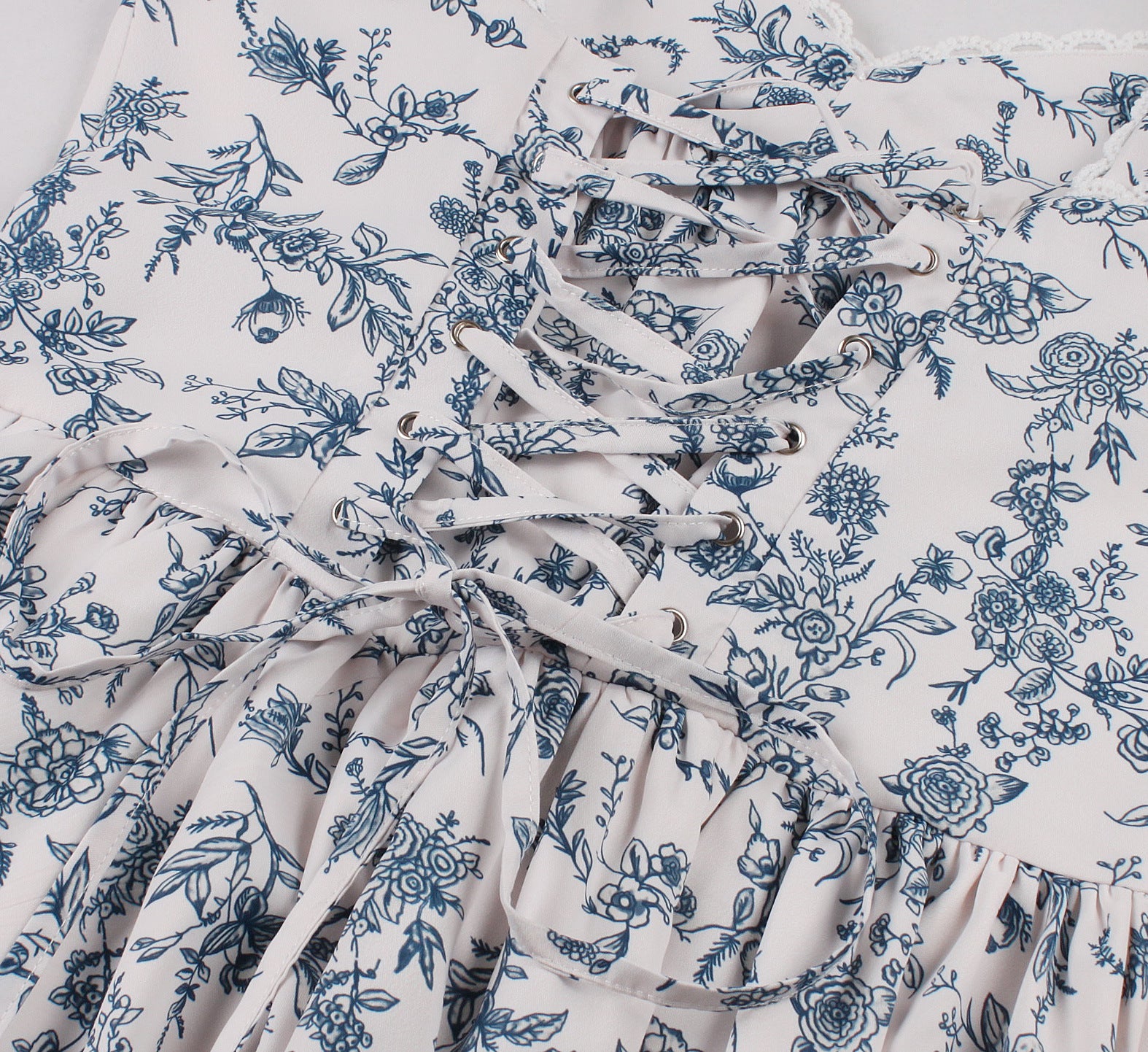 Sexy Floral Print V Neck Strap A-Line Mini Dress 6