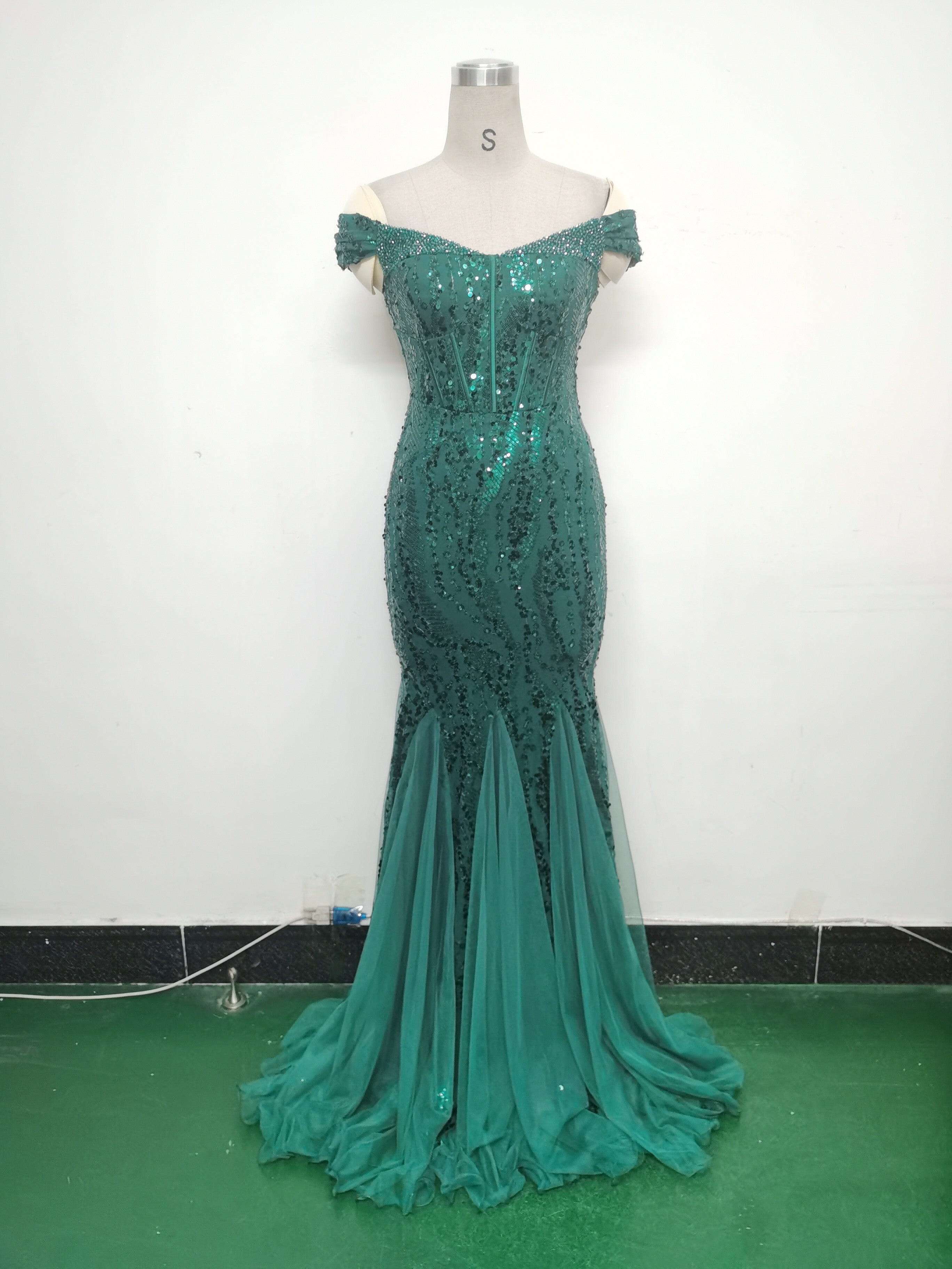 Women Evening Dress Beaded Mesh Beaded Evening Dress 26