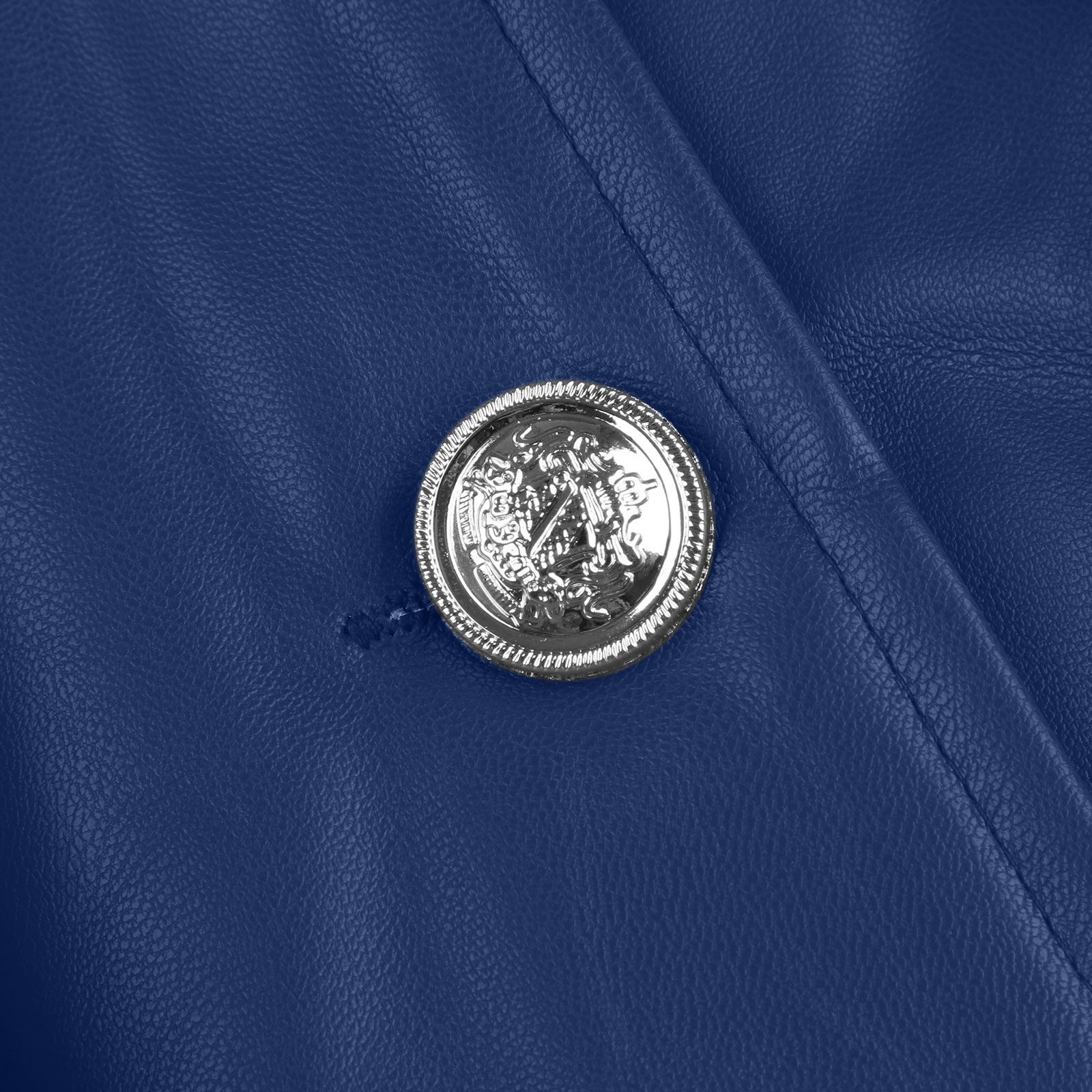 Autumn And Winter Turndown Collar Long Coat With Fur Collar Chic Zipper Women's Pu Coat 21