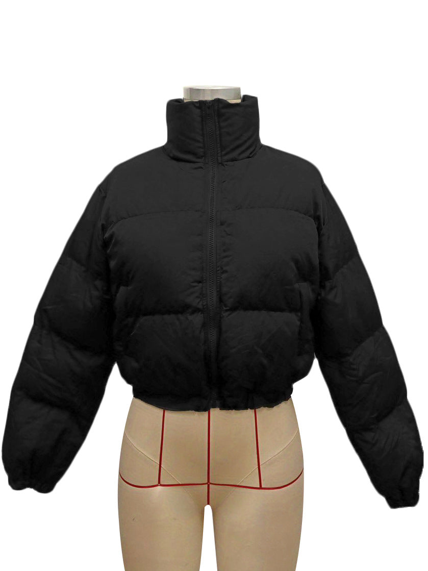 Fall and Winter Women Padding Crop Jacket 12
