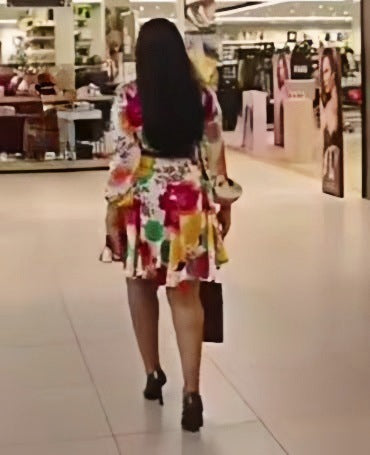 Women Elegant Long Sleeve Print Dress 7