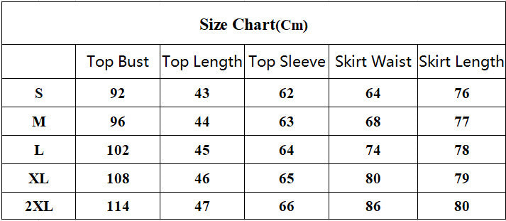 Fashion Casual Striped Long Sleeve Shirt Top Skirt Women Two Piece Set 6