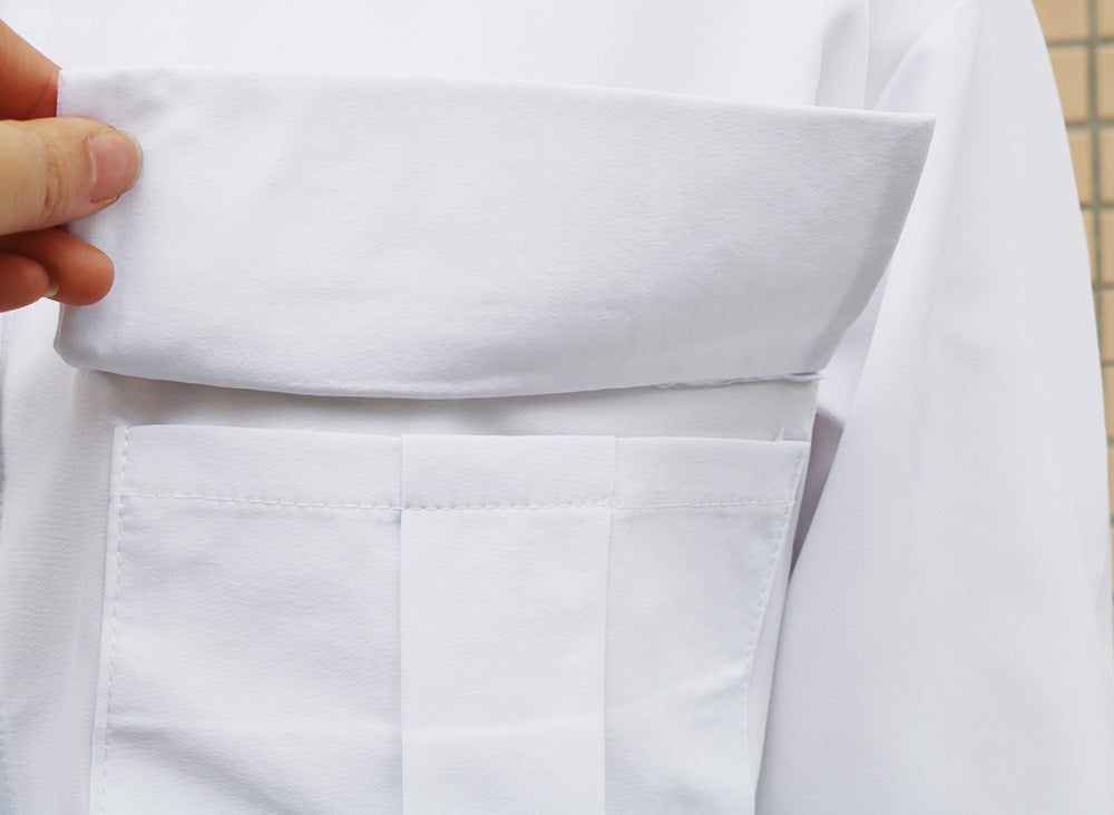 Spring Autumn Women's Fashion Solid Color Long Sleeve Chic Casual Shirt 21