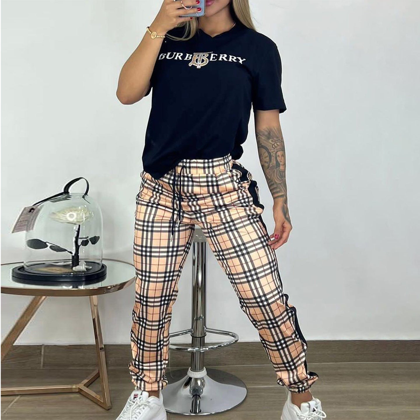 Women Casual Top and Pants Two-Piece Set