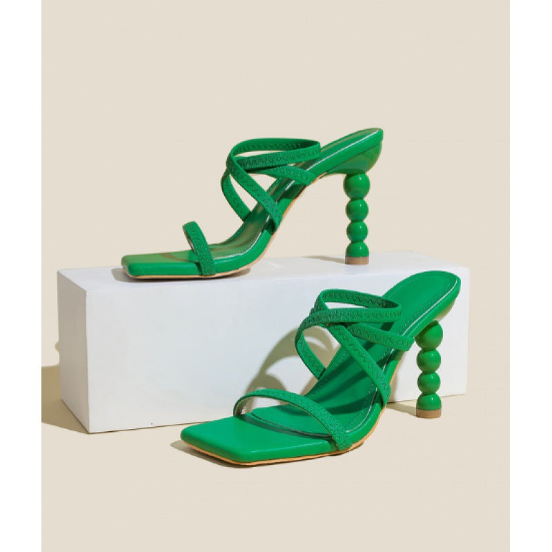 Spring Trend High Heels Slip-On Comfortable Sandals Stiletto 4