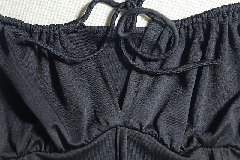 Women's Solid Color Dress Sexy Halter Strap Street Chic Casual Trend Dress 12