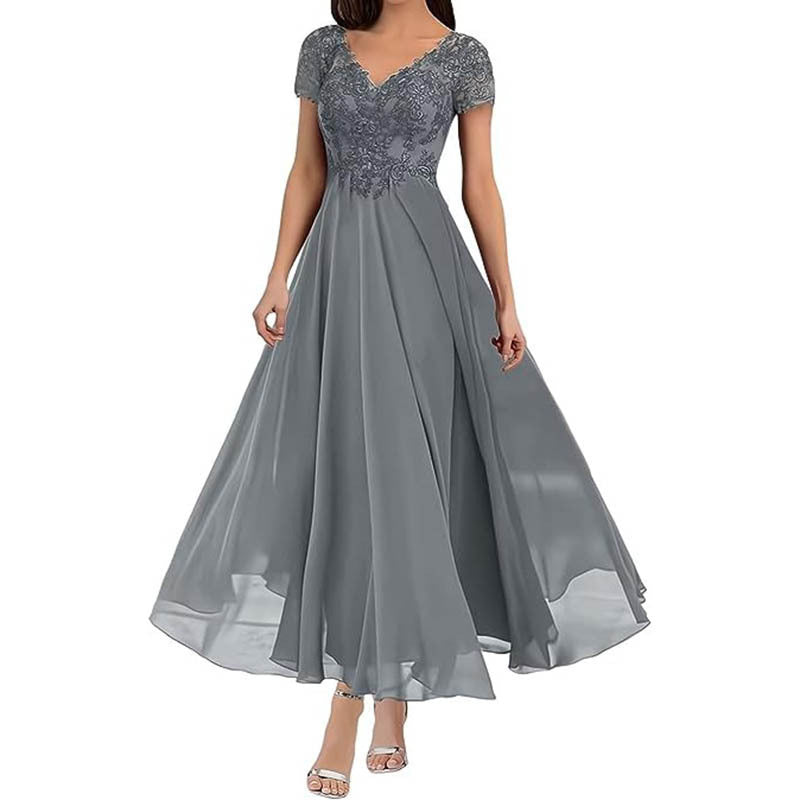 Plus Size Women V-neck Chiffon Formal Party evening dress（Processing time need 3-6 days） 14