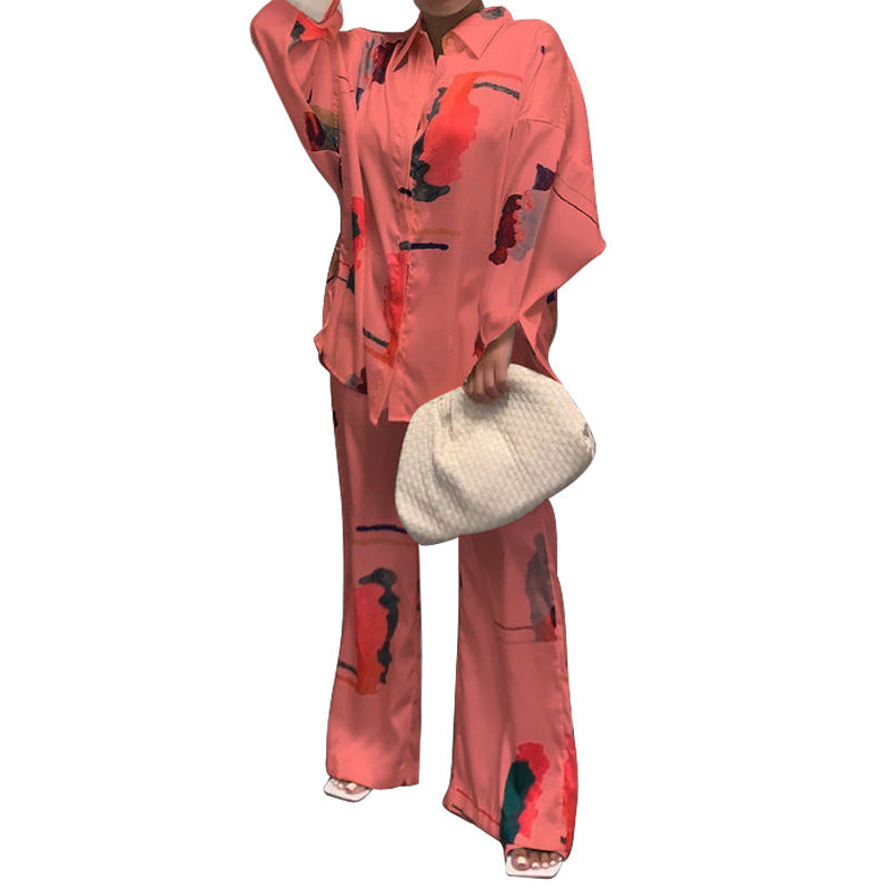 Women Homewear Long Sleeve Printed Two-piece Set 6