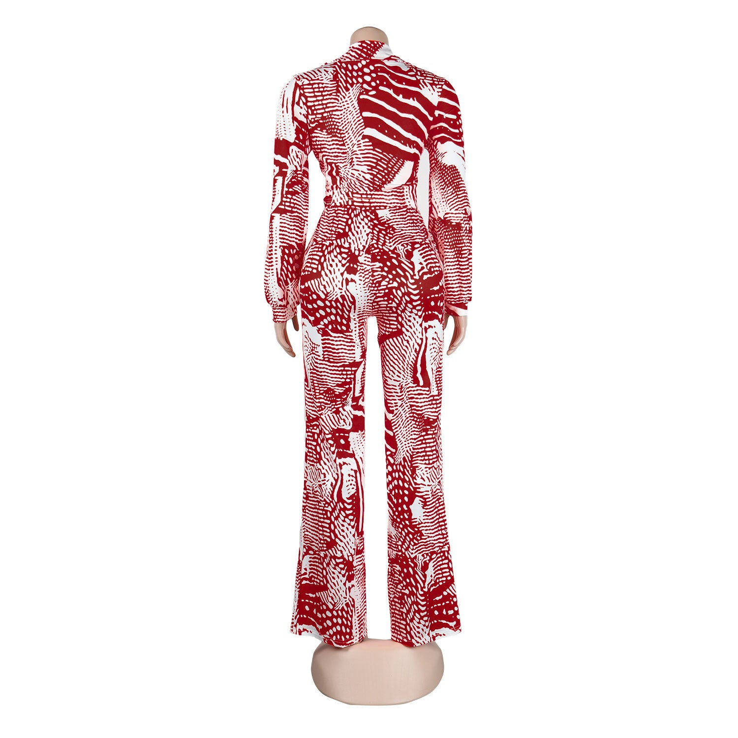 Sexy Printed Nightclub Lace-Up Two-Piece Pants Set 12