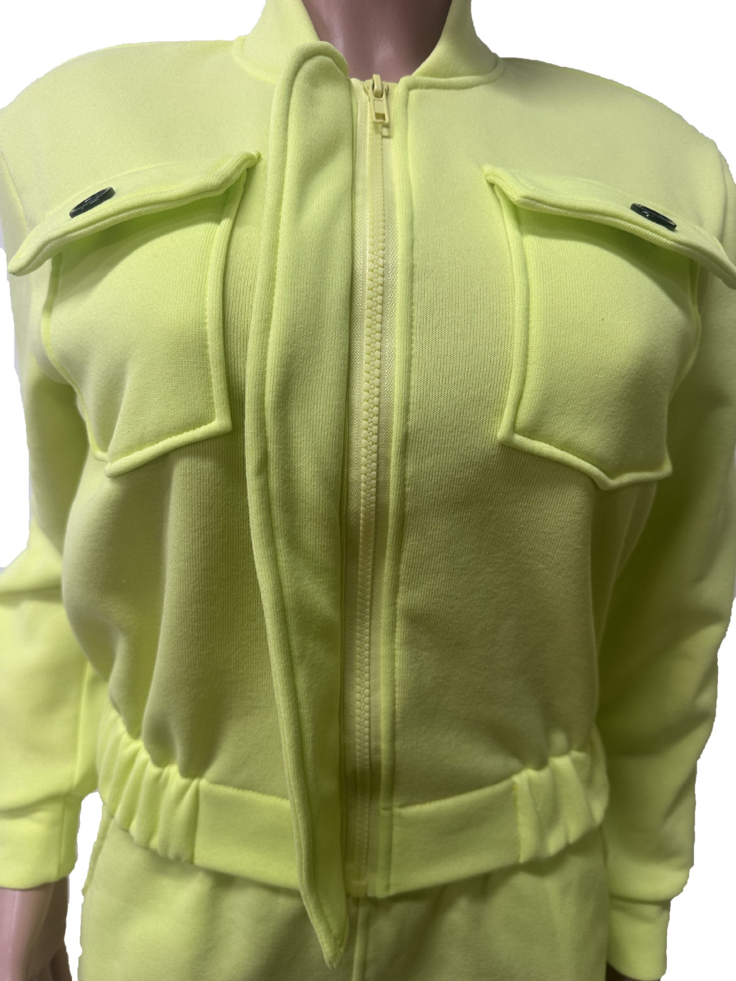 Women Fall/Winter Sports Casual Pocket Top and Pant Two-Piece Set 16